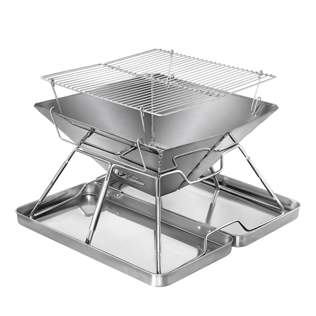 Levede Folding BBQ Portable Charcoal Grill 2-IN-1-2006732907498049544