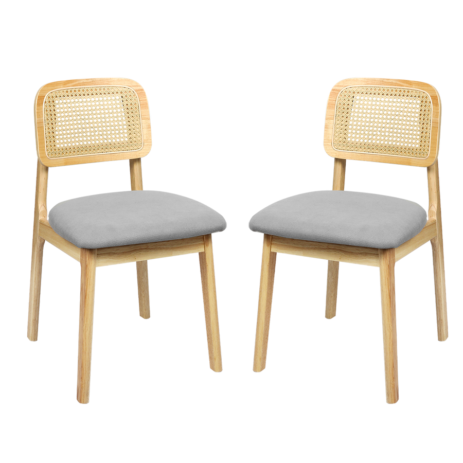 Levede Dining Chair Wood Rattan Armless Natural x6-2006732736869568520