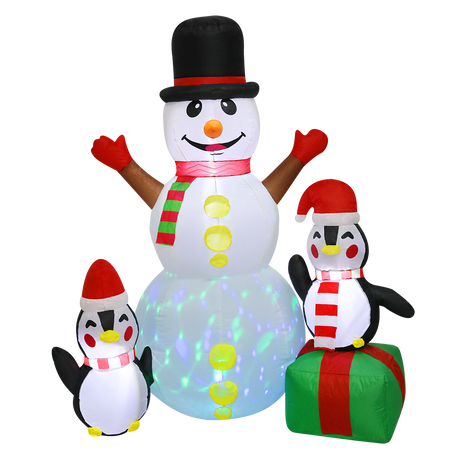 Santaco 1.8M Inflatable Christmas Snowman LED Lights-1952534169200496648