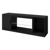Levede TV Stand Storage with LED 140cm Black - Extra Image