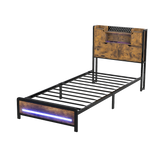 Levede Single Bed Frame Storage Headboard Industrial-2011971104947703816