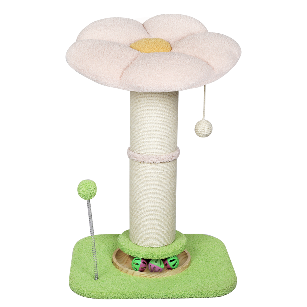 Pawz Cat Scratching Post Flower 61.5cm Cat Tree Tower-2011971128595189768