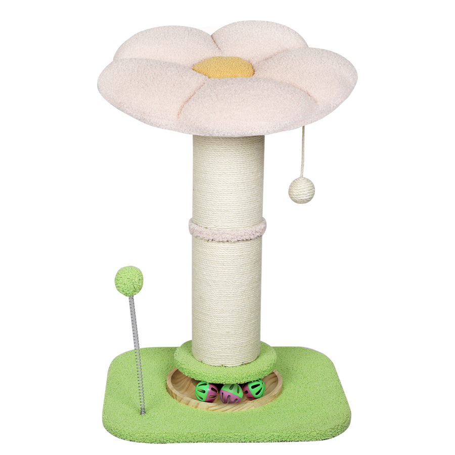 Pawz Cat Scratching Post Flower 61.5cm Cat Tree Tower-2011971128595189768