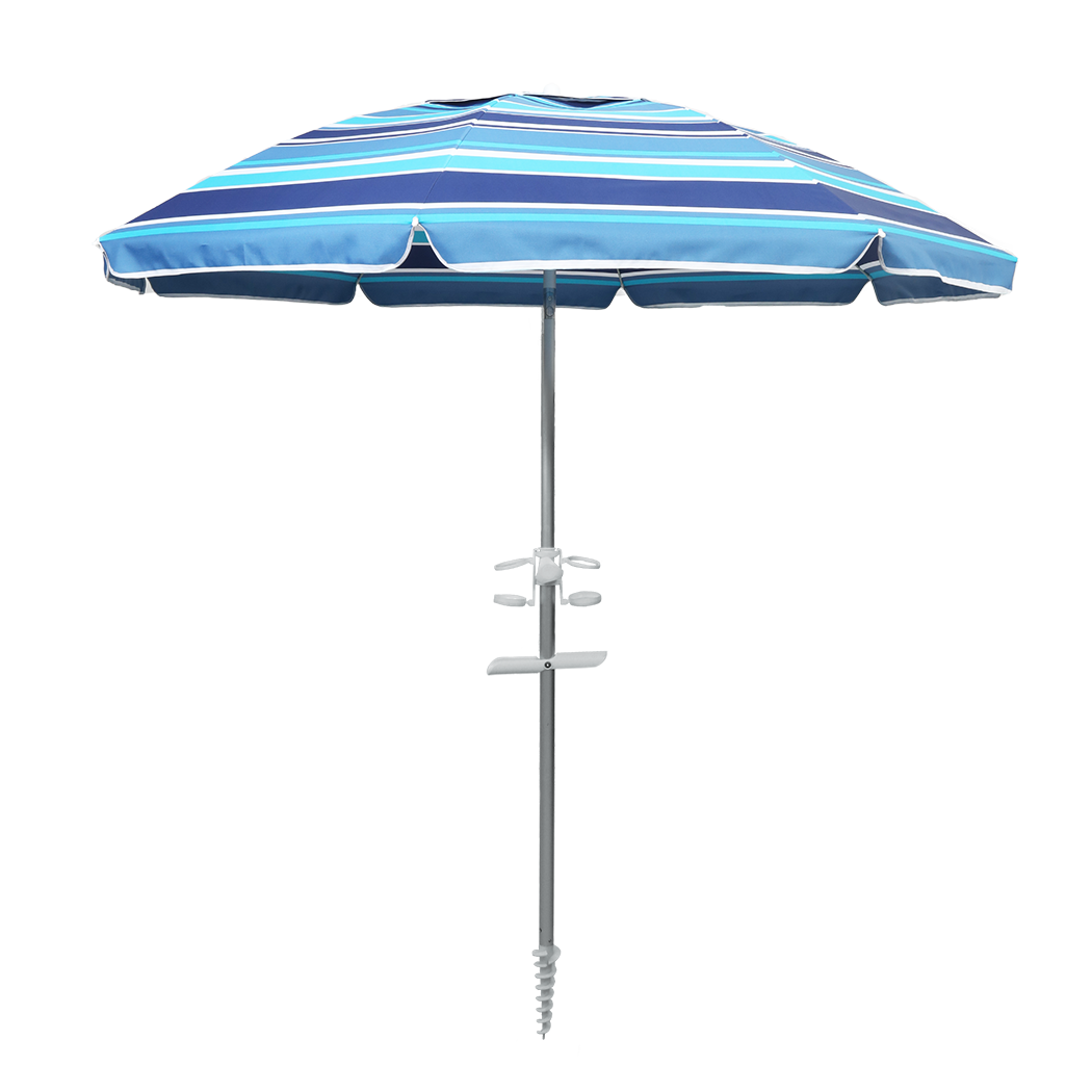 Mountview 2.2M Outdoor Beach Umbrellas Sand Blue-1954802439291015176