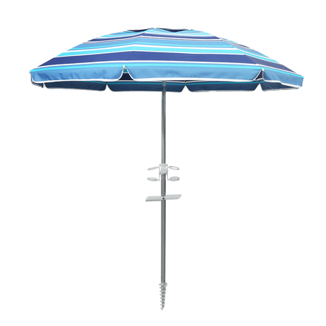 Mountview 2.2M Outdoor Beach Umbrellas Sand Blue-1954802439291015176