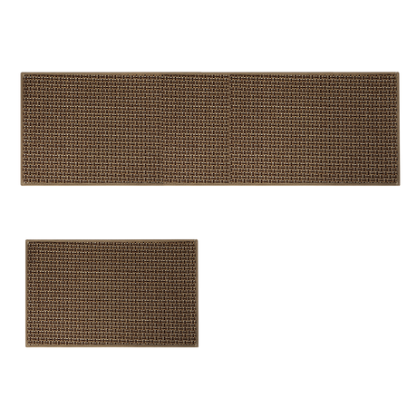 Marlow Kitchen Rug 2PCS Woven Non Slip Absorbent Brown-2018816688908275720
