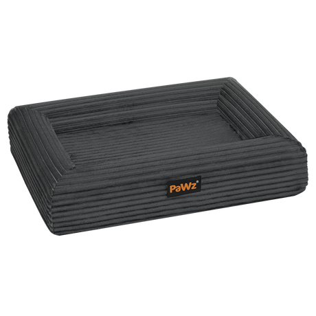 Pawz M Size Orthopedic Dog Bed with Corduroy Removable Cover Waterproof Washable Grey-2006732714467790856