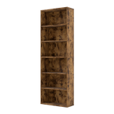Levede 6 Tier Book Shelf Adjustable Shelves Walnut-2006732776128253960