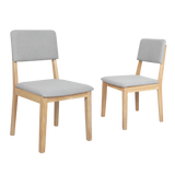 Levede 2x Dining Chair Armless Upholstered Seat - Low Angle
