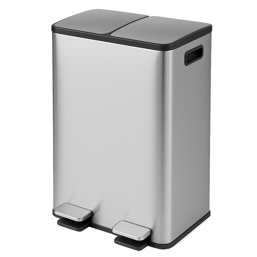 Toque 60L Pedal Bin Kitchen Waste Can Recycling Dustbin-2018816879359037448