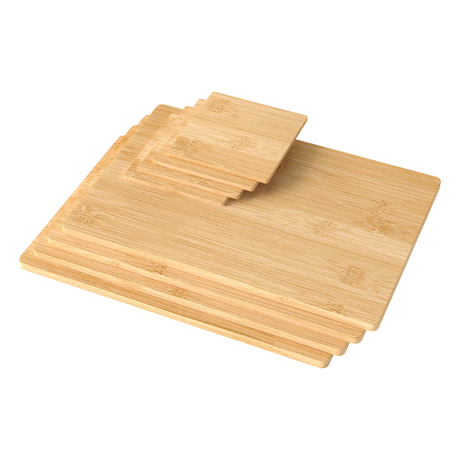 Toque 8 Pcs Natural Bamboo Placemat Coaster Storage Dish-2006733389708791816