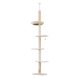 Pawz Cat Tree Tower Scratching Post Scratcher 230-275cm - Low Angle