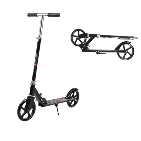 MONVELO Folding Scooter Dual Large Wheels Black-2006732742150197256