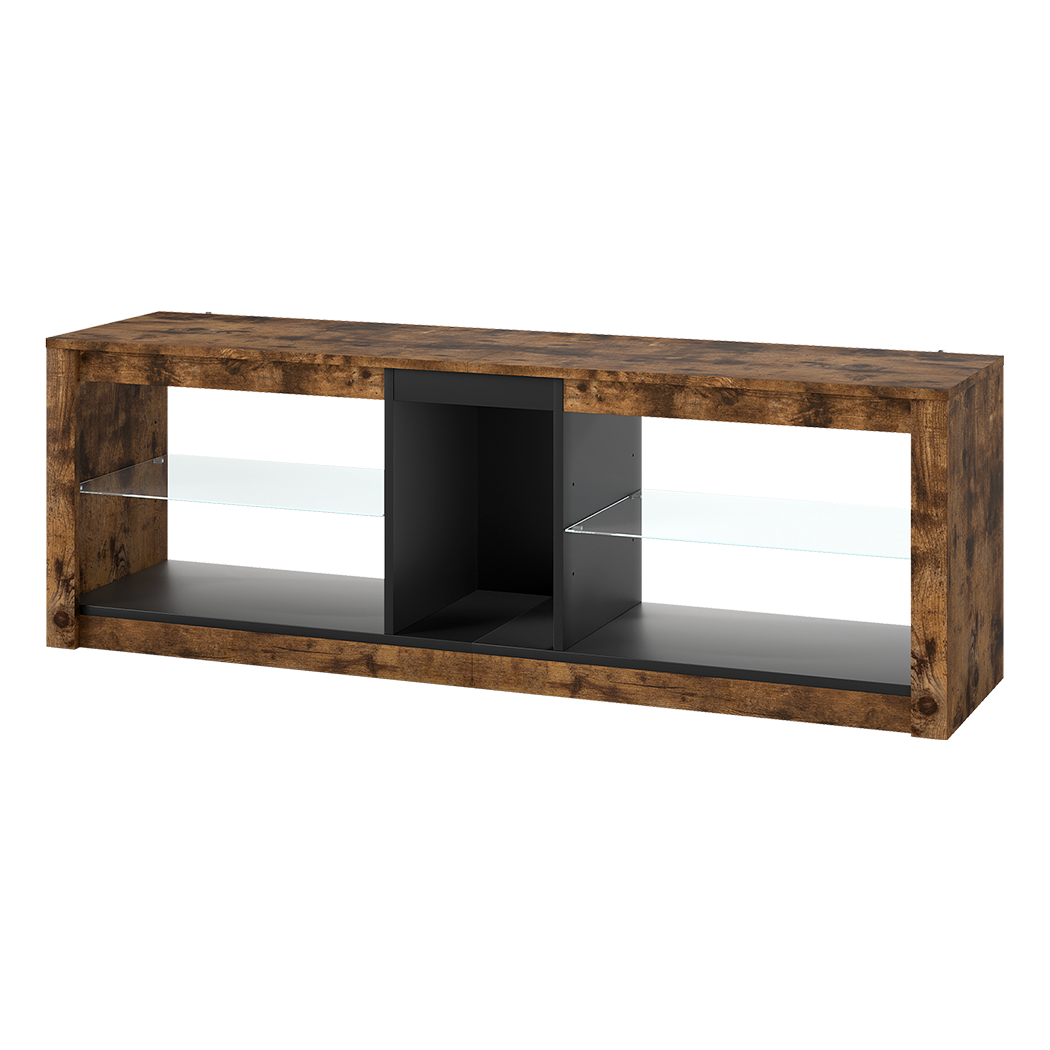 Levede TV Stand Cabinet Glass Display Storage Shelves-2011971130453266441