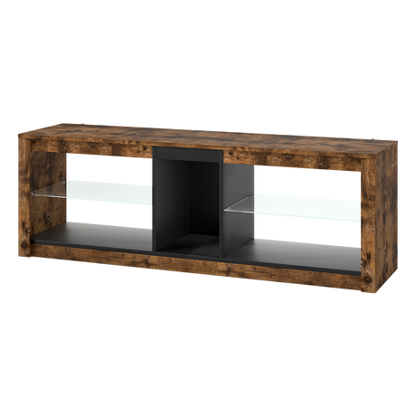 Levede TV Stand Cabinet Glass Display Storage Shelves-2011971130453266441