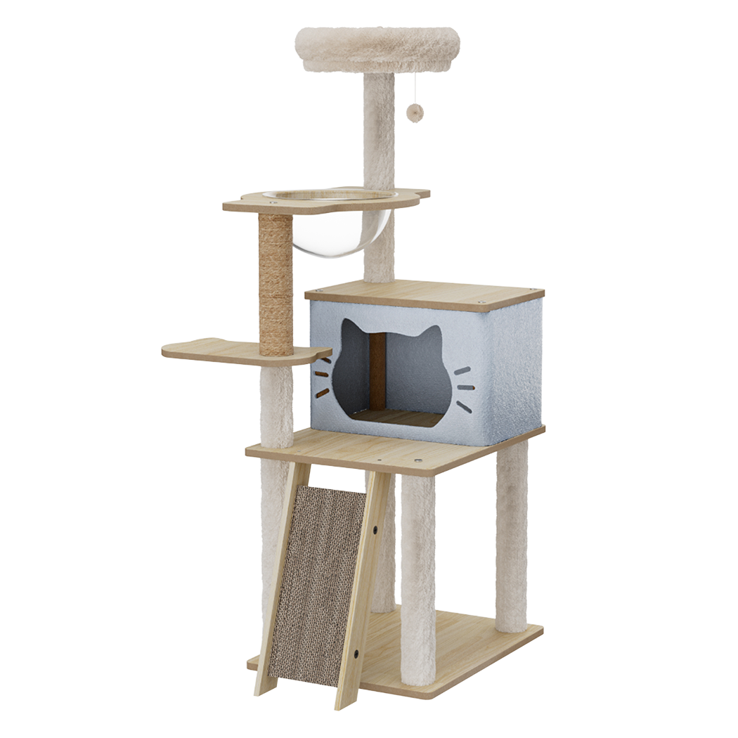 Pawz Cat Tree Tower Scratcher Wood Condo House 120cm-2006732707882733576