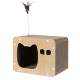 Pawz Cat Scratcher Board Scratching Cardboard - Low Angle