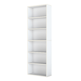 Levede 6 Tier Book Shelf Adjustable Shelves White - Low Angle