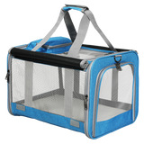 Pawz 3 in 1 Pet Soft Crate Dog Cat Carrier XL Size Blue - Low Angle