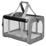 Pawz 3 in 1 Pet Soft Crate Dog Cat Carrier M Size Grey-2006732694888779784