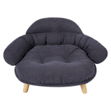 Pawz Elevated Pet Dog Cat Sofa Bed Couch XL Size Grey - Low Angle