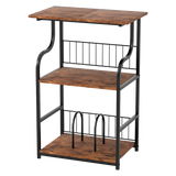 Levede Side Table 3-Tier Storage Shelf Modern Table - Low Angle