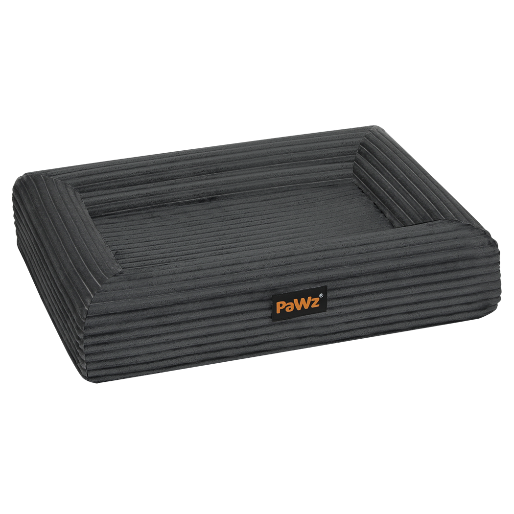 Pawz XXL Size Orthopedic Dog Bed with Corduroy Removable Cover Waterproof Washable Grey-2006732715193405448