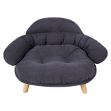 Pawz Elevated Pet Dog Cat Sofa Bed Couch XL Size Grey - Low Angle