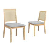 Levede 4X Cane Dining Chair Rattan Armless Seat - Low Angle