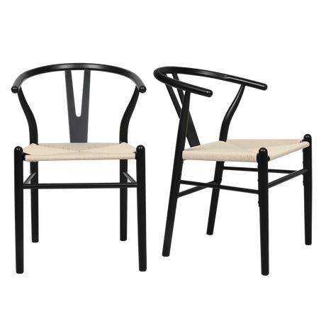 Levede 8x Dining Chairs Wooden Hans Black-2018816939526328328