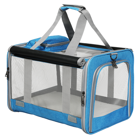 Pawz 3 in 1 Pet Soft Crate Dog Cat Carrier XL Size Blue-2006732695085912072