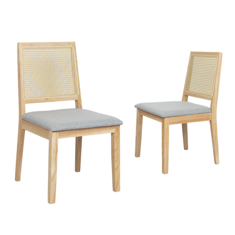 Levede 2x Rattan Dining Chair Solid Wood Lounge-2006732686290456584