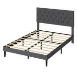Levede Bed Frame Upholstered Platform Mattress Base Double - Low Angle