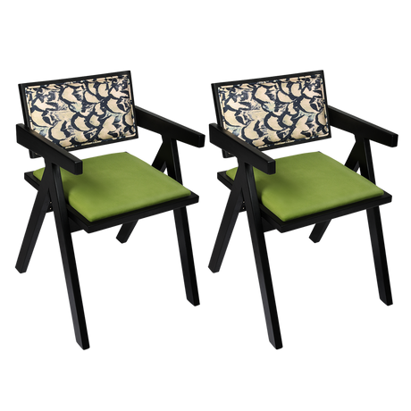 Levede 2X Dining Chair Retro Backrest Chair-2006732902578130952