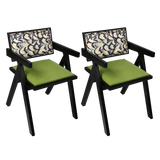 Levede 2X Dining Chair Retro Backrest Chair - Low Angle
