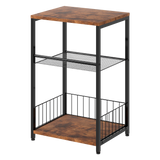 Levede Side Table 3-Tier Storage Shelf Modern Table - Low Angle