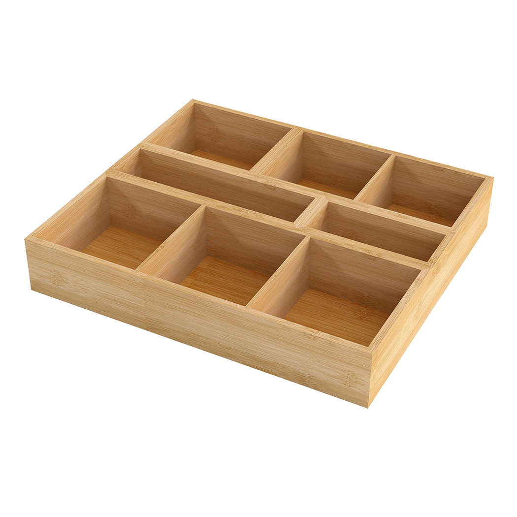 Toque Bamboo Drawer Organizer Multi-Use Storage Box-2006732763457261576
