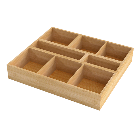 Toque Bamboo Drawer Organizer Multi-Use Storage Box-2006732763457261576