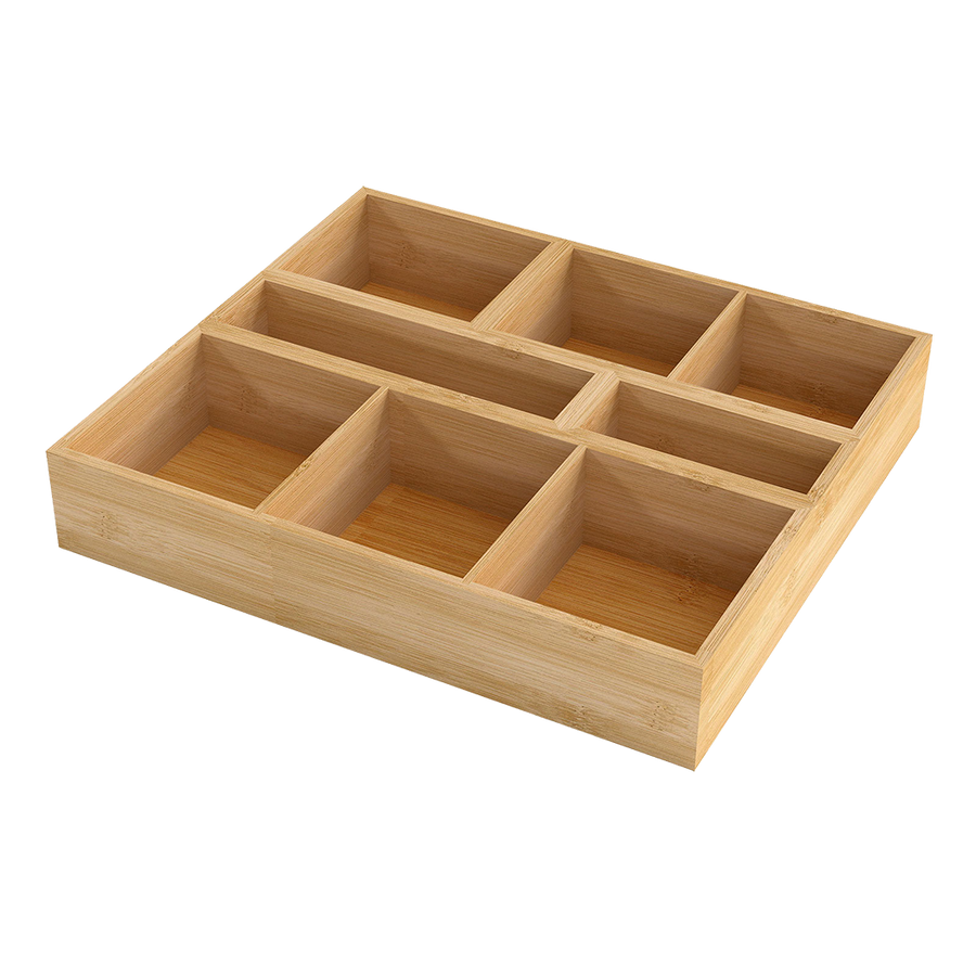 Toque Bamboo Drawer Organizer Multi-Use Storage Box-2006732763457261576