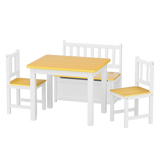 Bopeep Kids Table and Chairs Set Wooden Study Play 4PCS-2006732702346252296