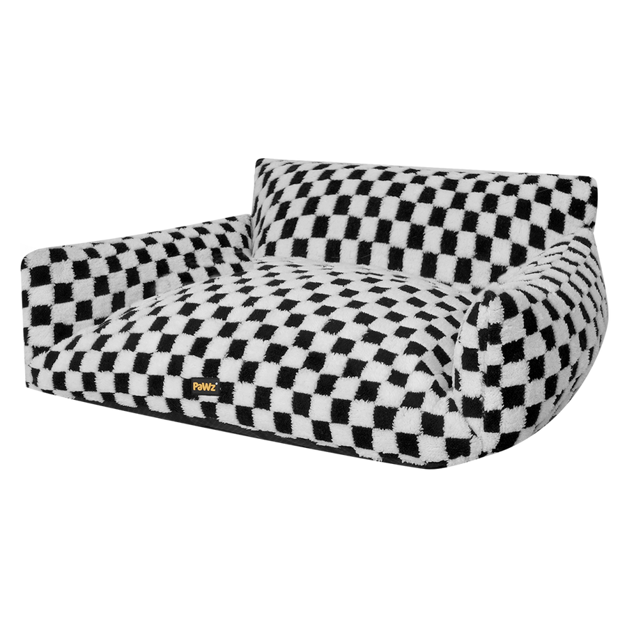 Pawz Pet Bed Plush Checkered Dog Bed Washable Cat Bed-2018816762090491912