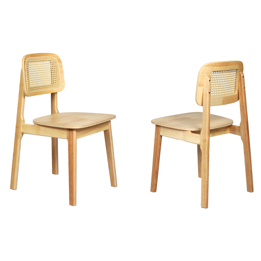 Levede 4x Rattan Dining Chair Wooden Kitchen Chair-2006733383874514952