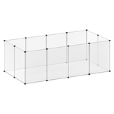 Pawz 12 Panels Guinea Pig Rabbit Puppy Playpen Fence - Low Angle