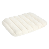 Pawz S Size Orthopedic Dog Bed with Sherpa Plush Removable Cover in White - Low Angle