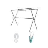 Levede Adjustable Clothes Drying Airer Foldable 150-200cm - Low Angle