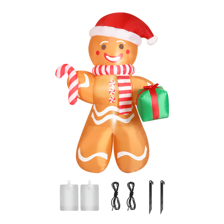Santaco Christmas Inflatable Outdoor Gingerbread Man 2.5M-1954803065118920712