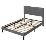 Levede Bed Frame Upholstered Platform Mattress Base Queen - Low Angle