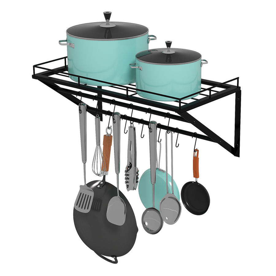 Toque Wall Mounted Pot Pan Rack Multipurpose  Holder-2011971113319534600