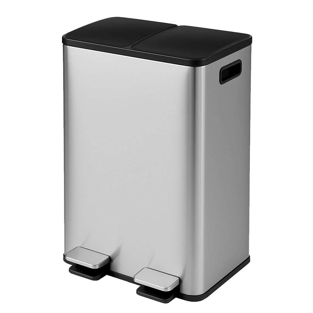 Toque 60L Pedal Bin Kitchen Waste Can Recycling Dustbin-2018816874996961288