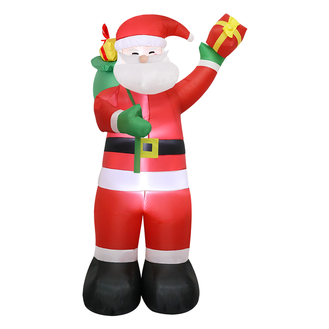 Santaco Inflatable 2.4M Santa Claus LED Christmas Decor-1952534169791893512